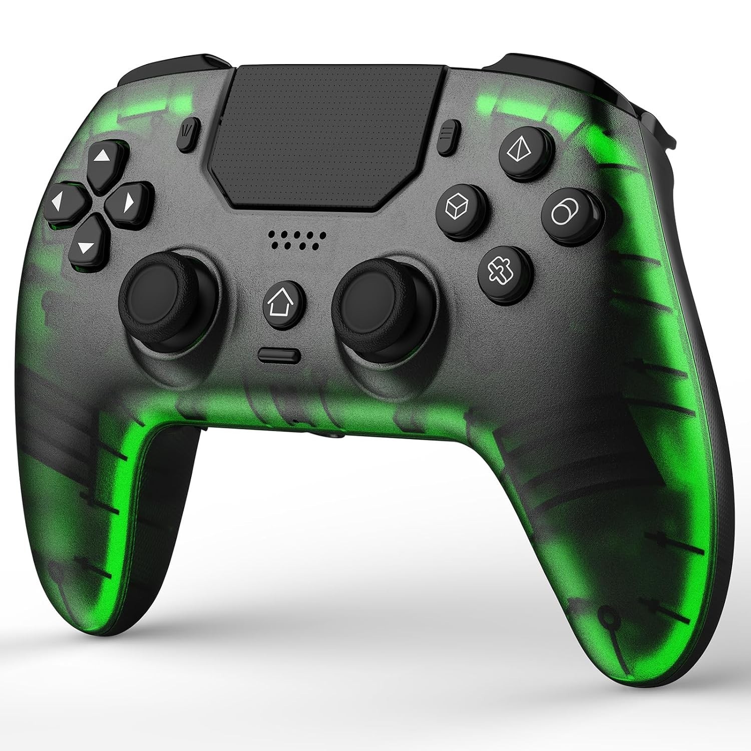 Dual Vibration Wireless Controller, Black/Clear