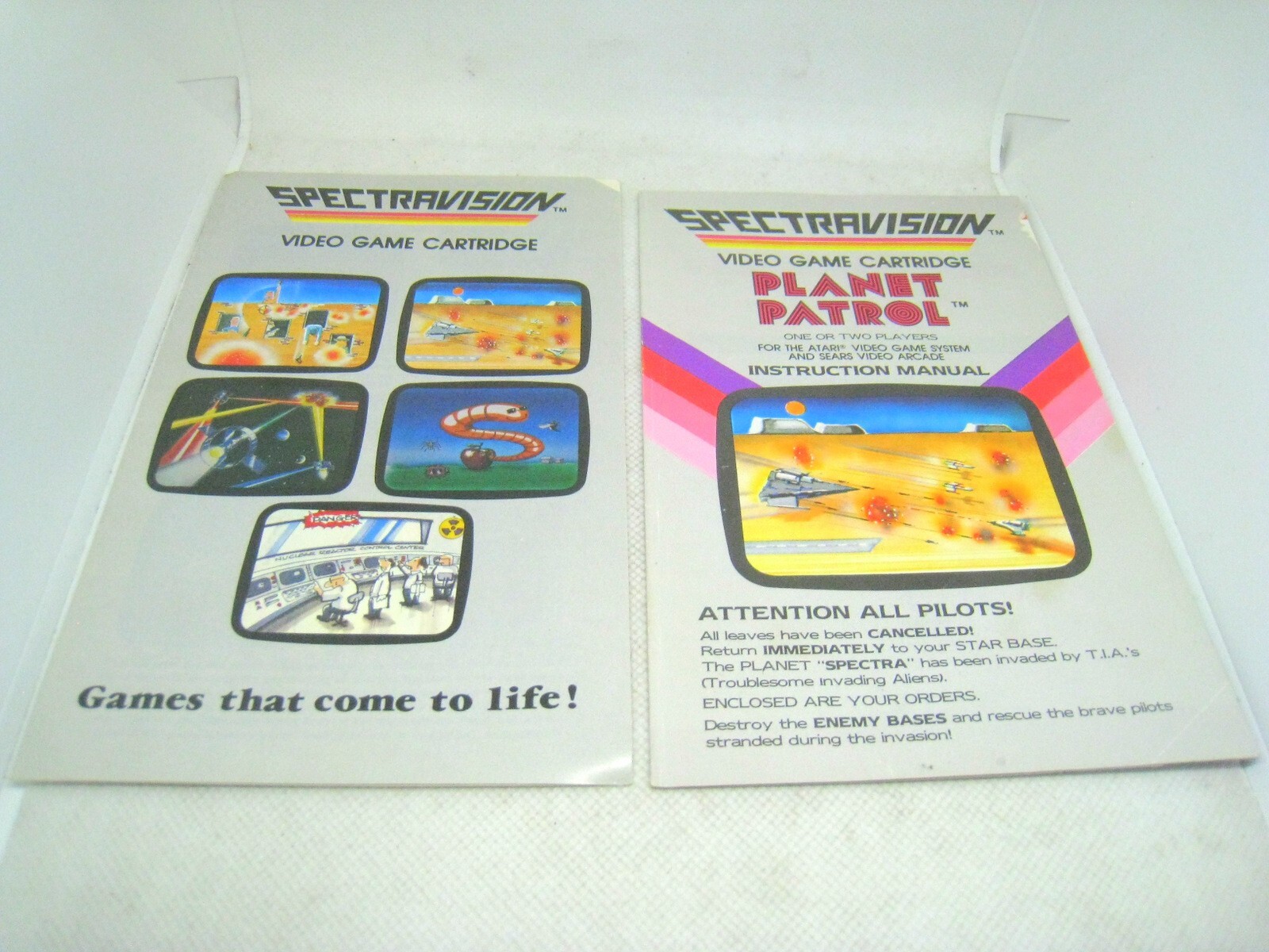 ATARI 2600 Video Game – Planet Patrol (Spectravision 1982) with Box & Manual