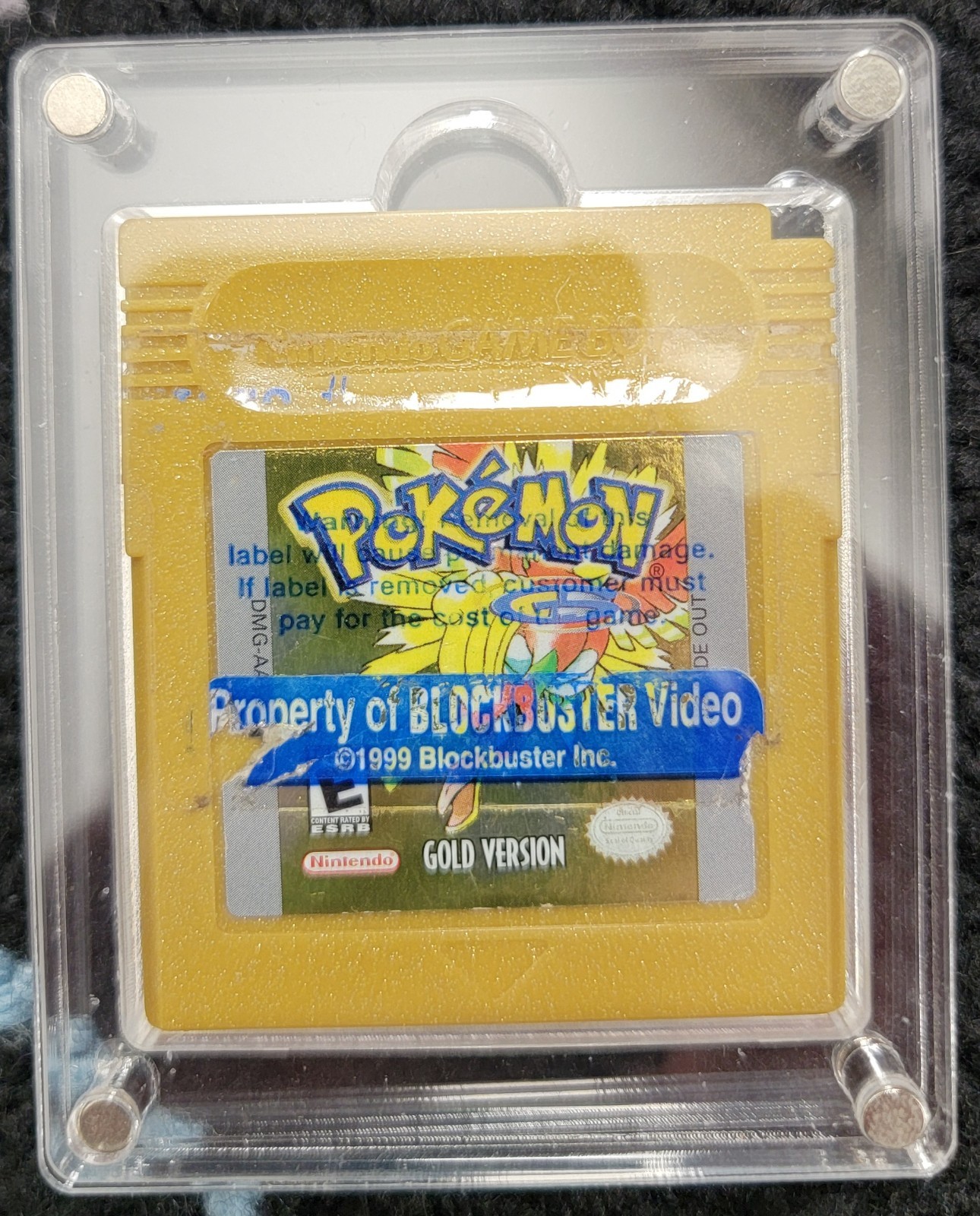 Pokemon Gold Gameboy Color Authentic Blockbuster Rental Cartridge – RARE Vintage