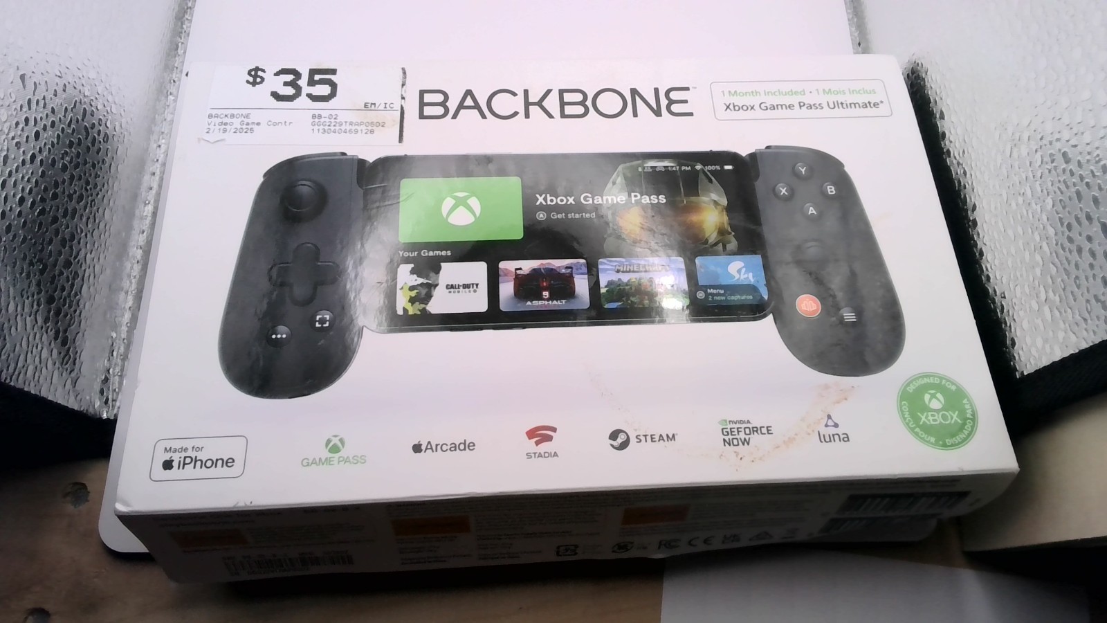 Backbone for Xbox (Iphone Only) (Does not include 1 free month gamepass)