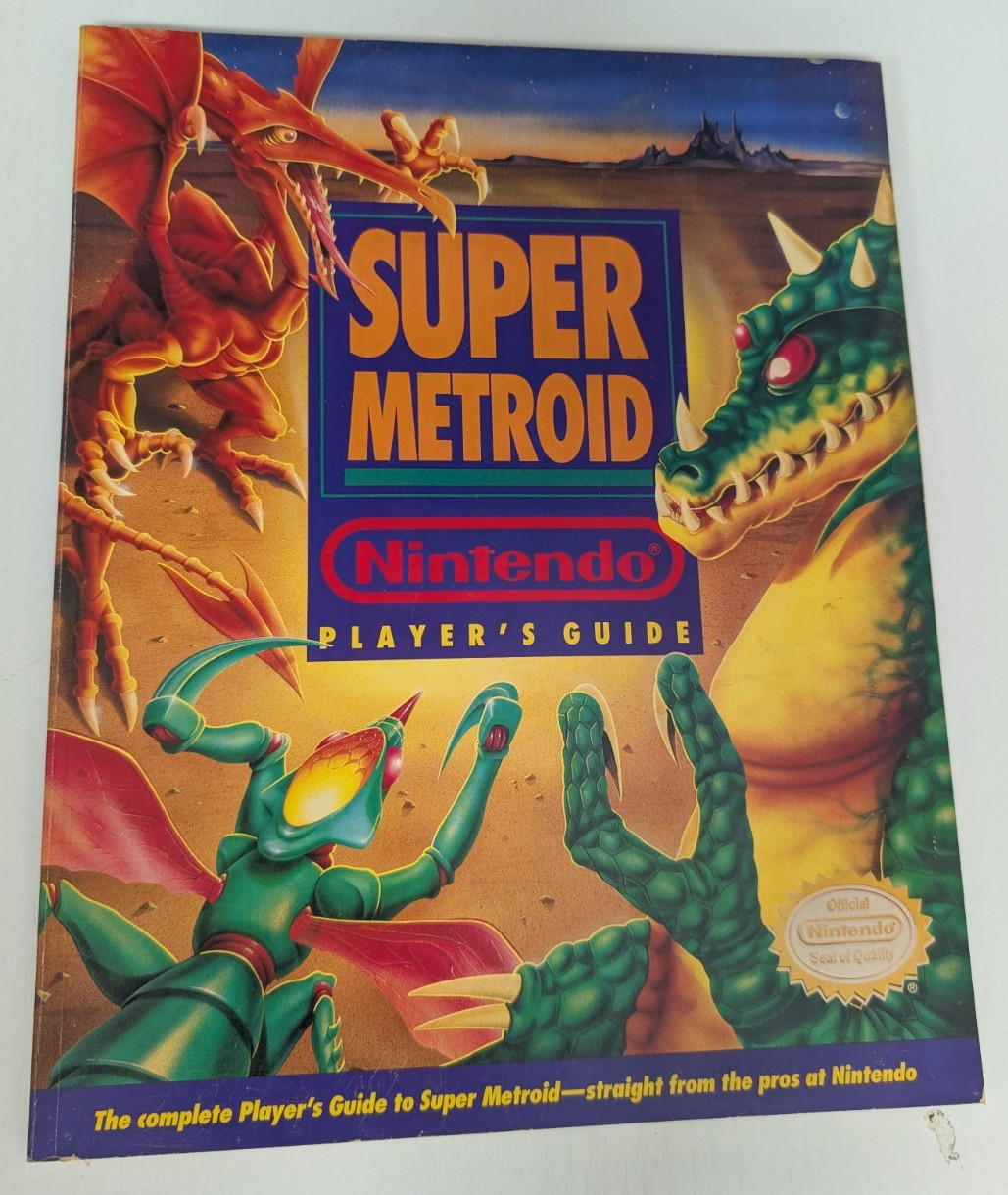 Super Metroid Official Nintendo Player’s Strategy Guide + Fold Out Map Authentic