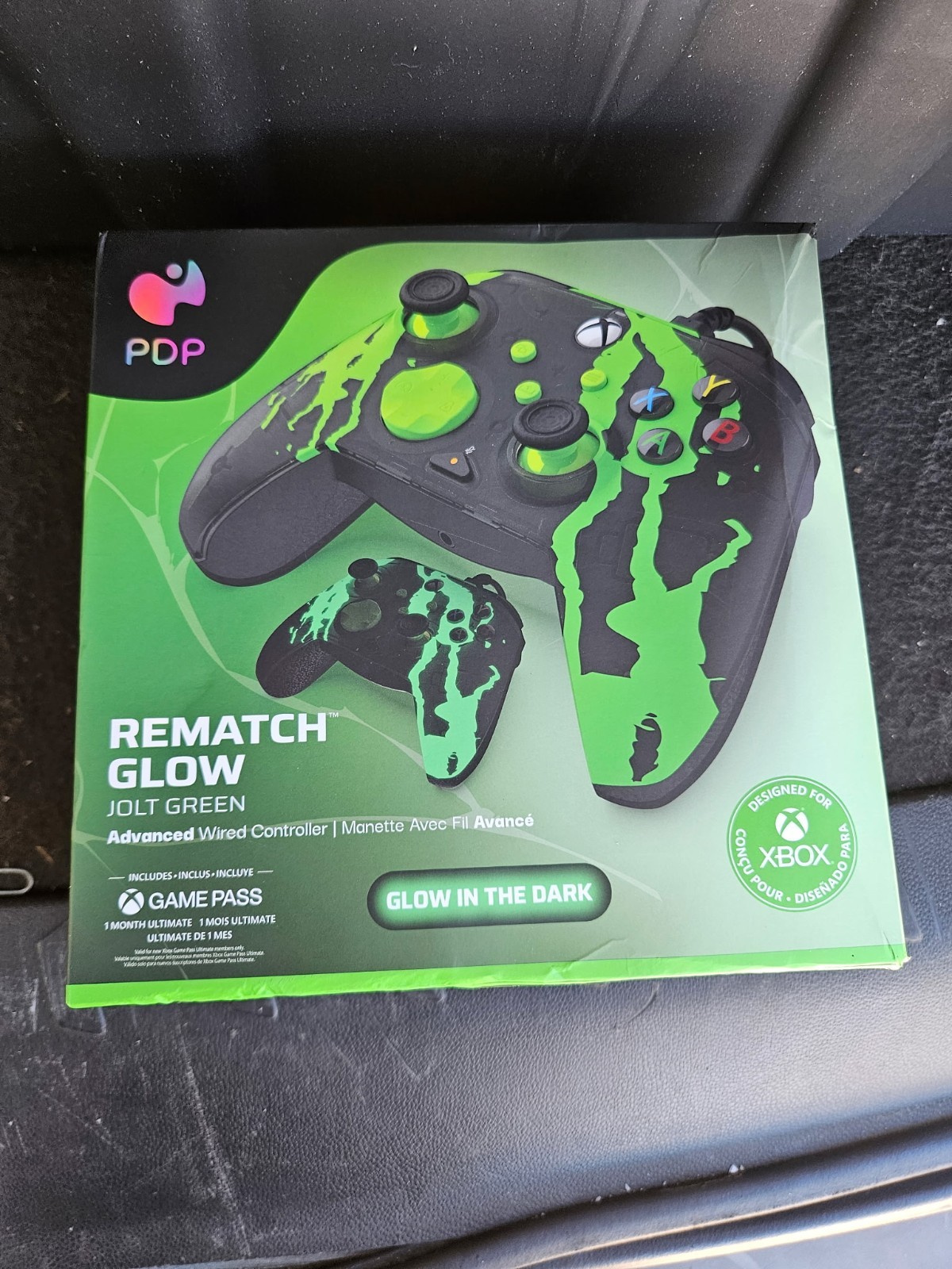 PDP Rematch Glow Jolt Green Wired USB-C Controller, Programmable, Xbox/PC