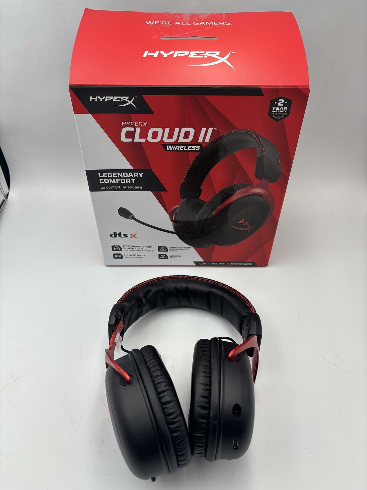 HyperX Cloud II Wireless – Gaming Headset (Damaged / Headset ONLY)