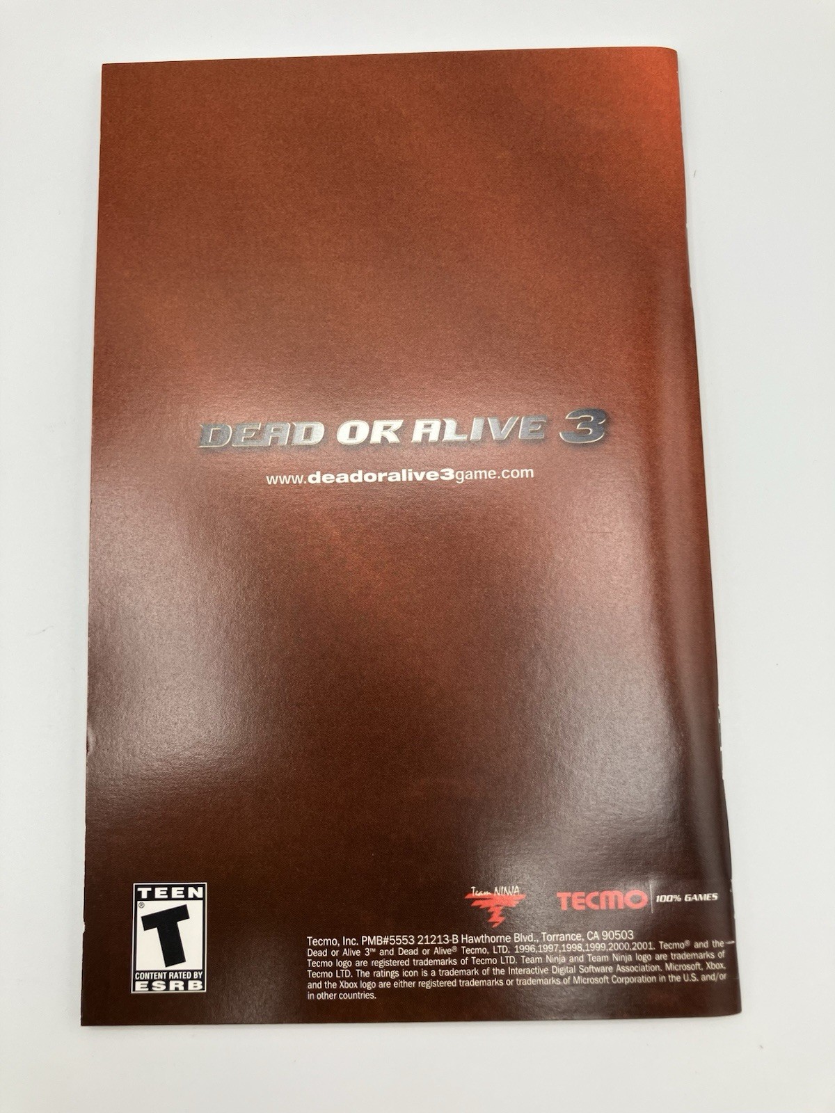 Dead or Alive 3 (Microsoft Xbox, 2001) Near Mint CIB. Barely Played, One Owner