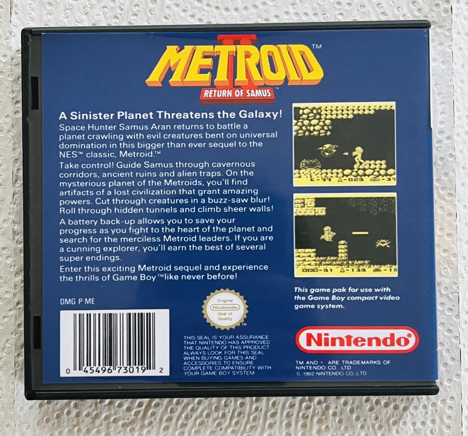 Metroid 2 Return of Samus Case Only Game Boy Box Nintendo DS Sized
