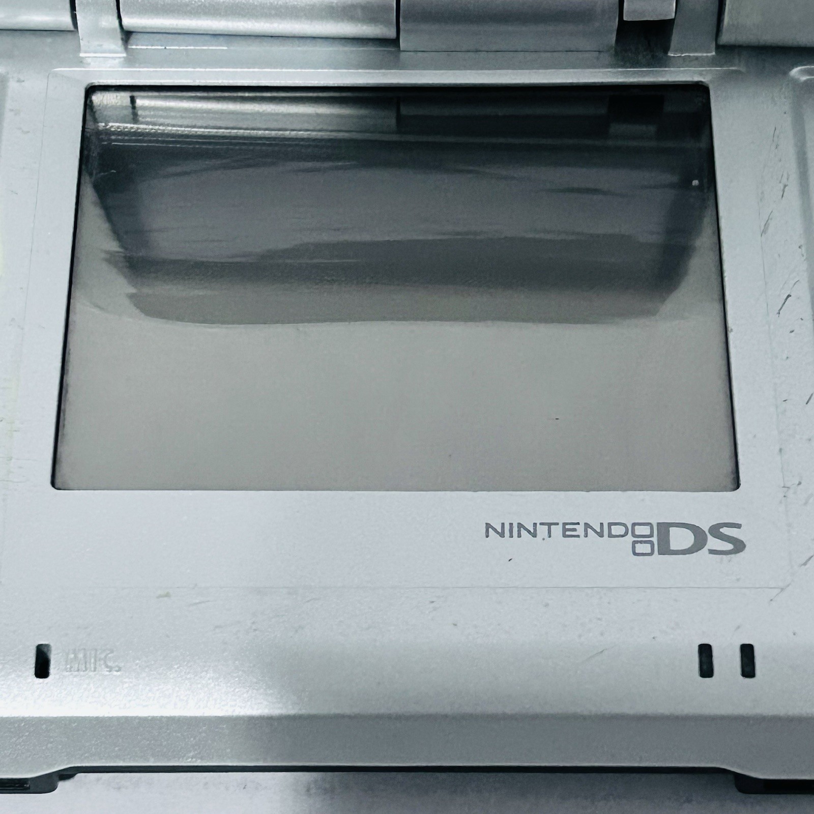 Nintendo DS NTR-001 Original Silver has Broken Hinge FOR PARTS OR REPAIR AS-IS