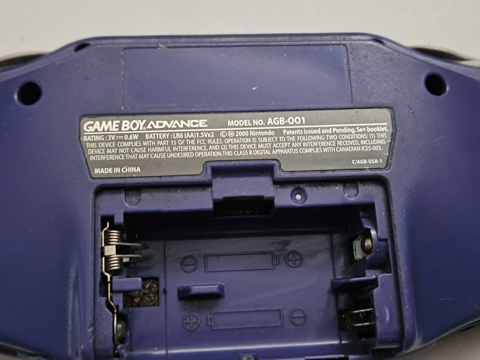 Nintendo Game Boy Advance Handheld System – Indigo (AGB-001) – Working – Read
