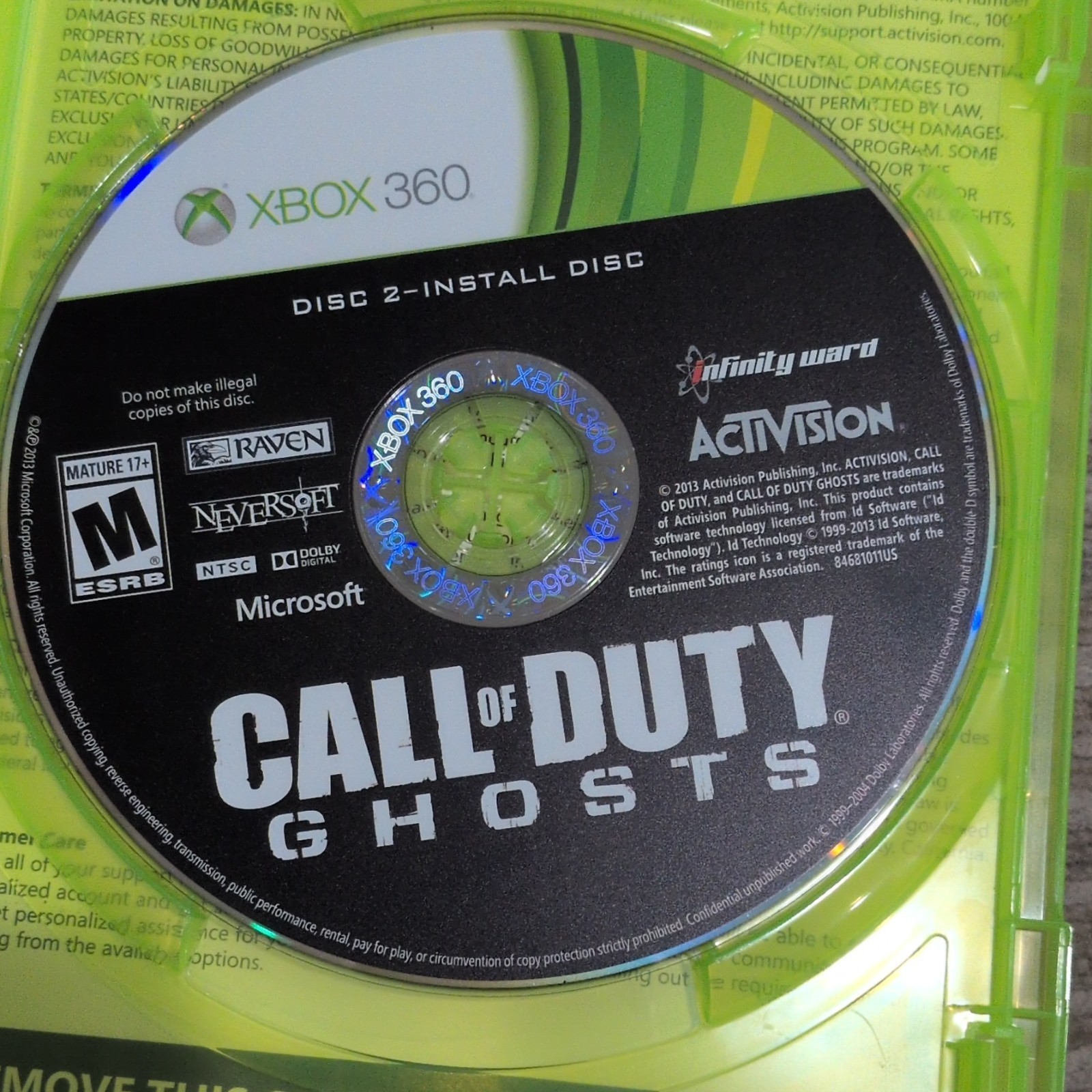 Call of Duty: Ghosts (Xbox 360, 2013) Complete w/ Manual – Tested Works