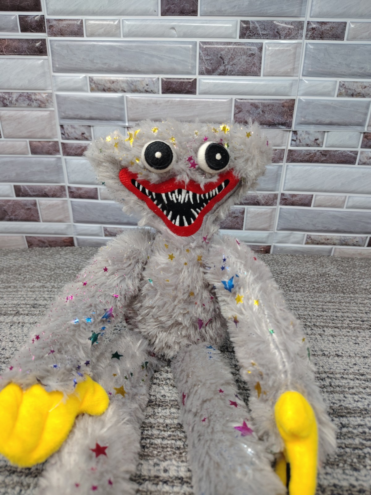 Poppy Playtime Gray Italo Huggy Wuggy Stary Plush Stuffed Animal