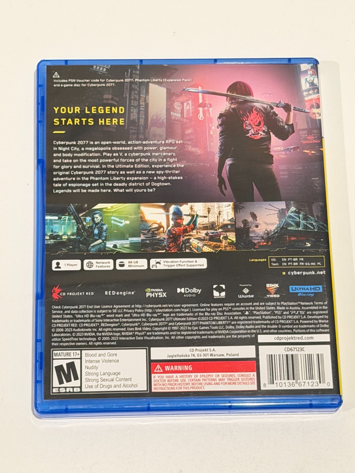 Cyberpunk 2077 Ultimate Edition – Sony PlayStation 5 PS5