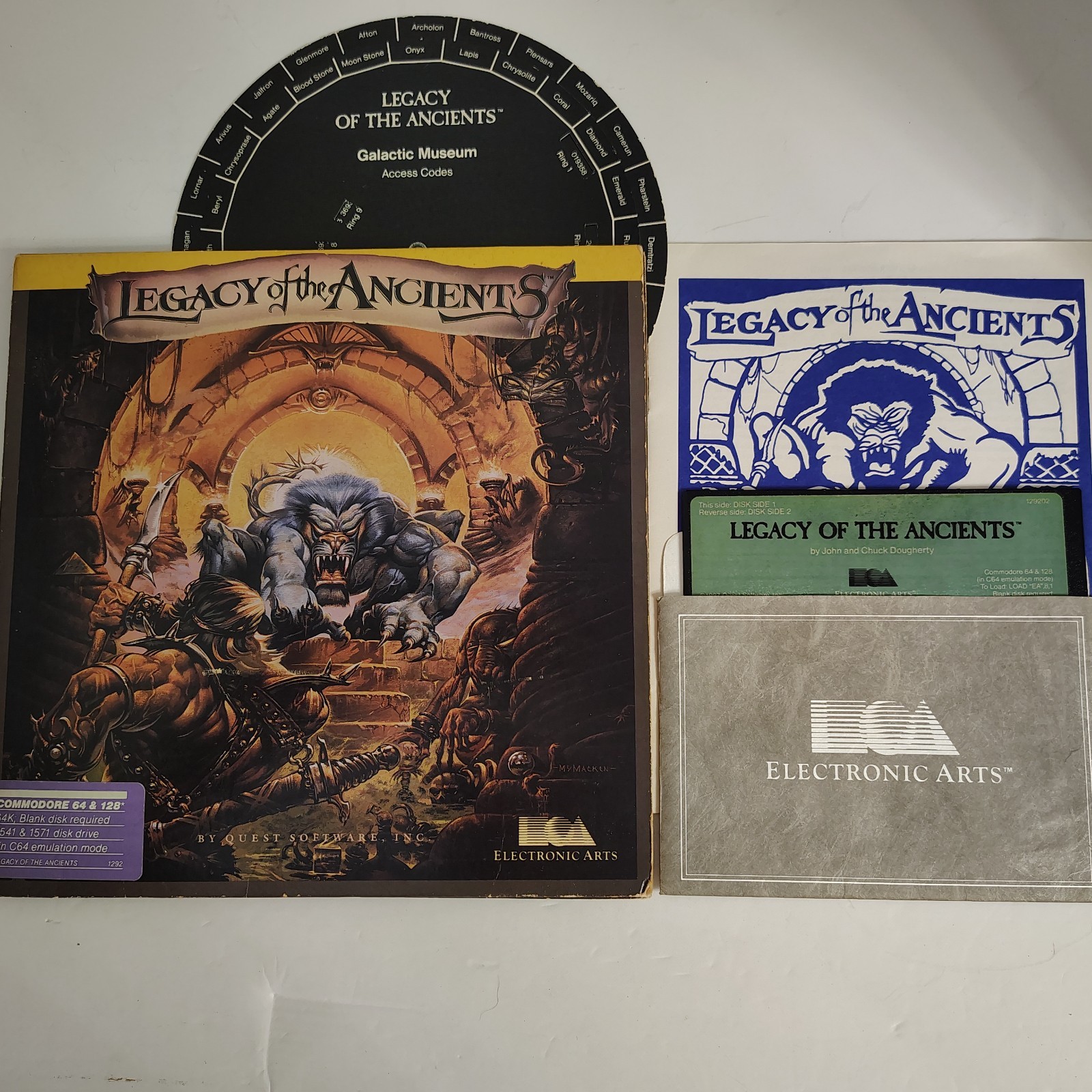 Legacy of the Ancients for the Commodore 64/128 – CIB – Tested Working
