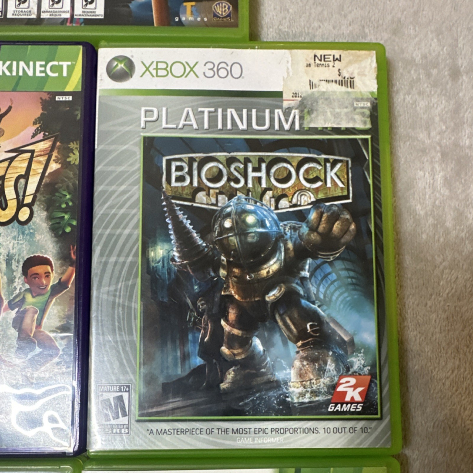 Xbox 360 5 lot Kinect adventures LEGO Dimensions BioShock Fable 2 mortal kombat