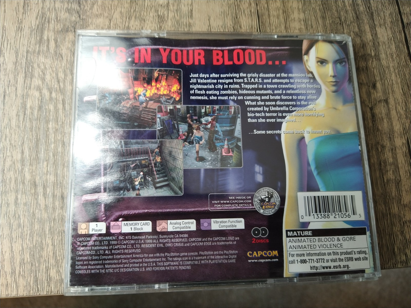 Resident Evil 3: Nemesis (PlayStation 1) w/ Reg Card. Only missing demo disc