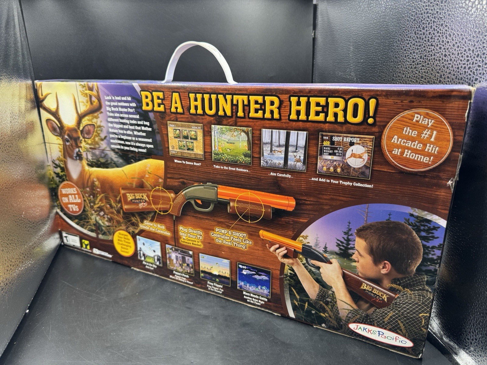 Big Buck Hunter Pro 2009 Jakks Pacific Plug & Play Arcade Game w Box, Manual VID