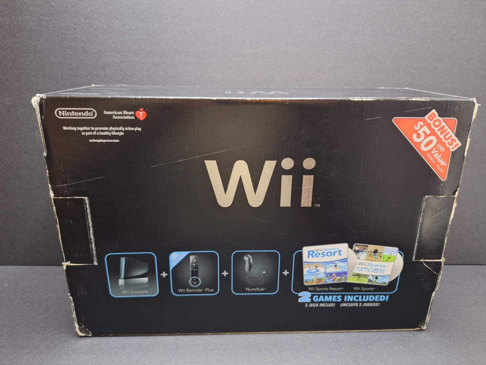 Nintendo Wii Black Console RVL-001 Gamecube Compatible With Box & Accessories
