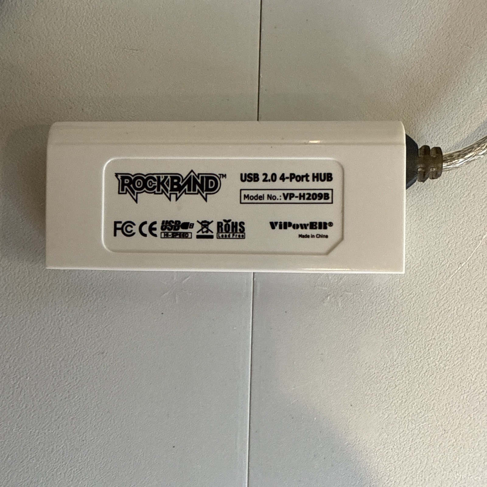 Rock Band ViPowER 4 Port Hub USB 2.0 Dongle Xbox 360 Wii PS2 PS3 OEM TESTED
