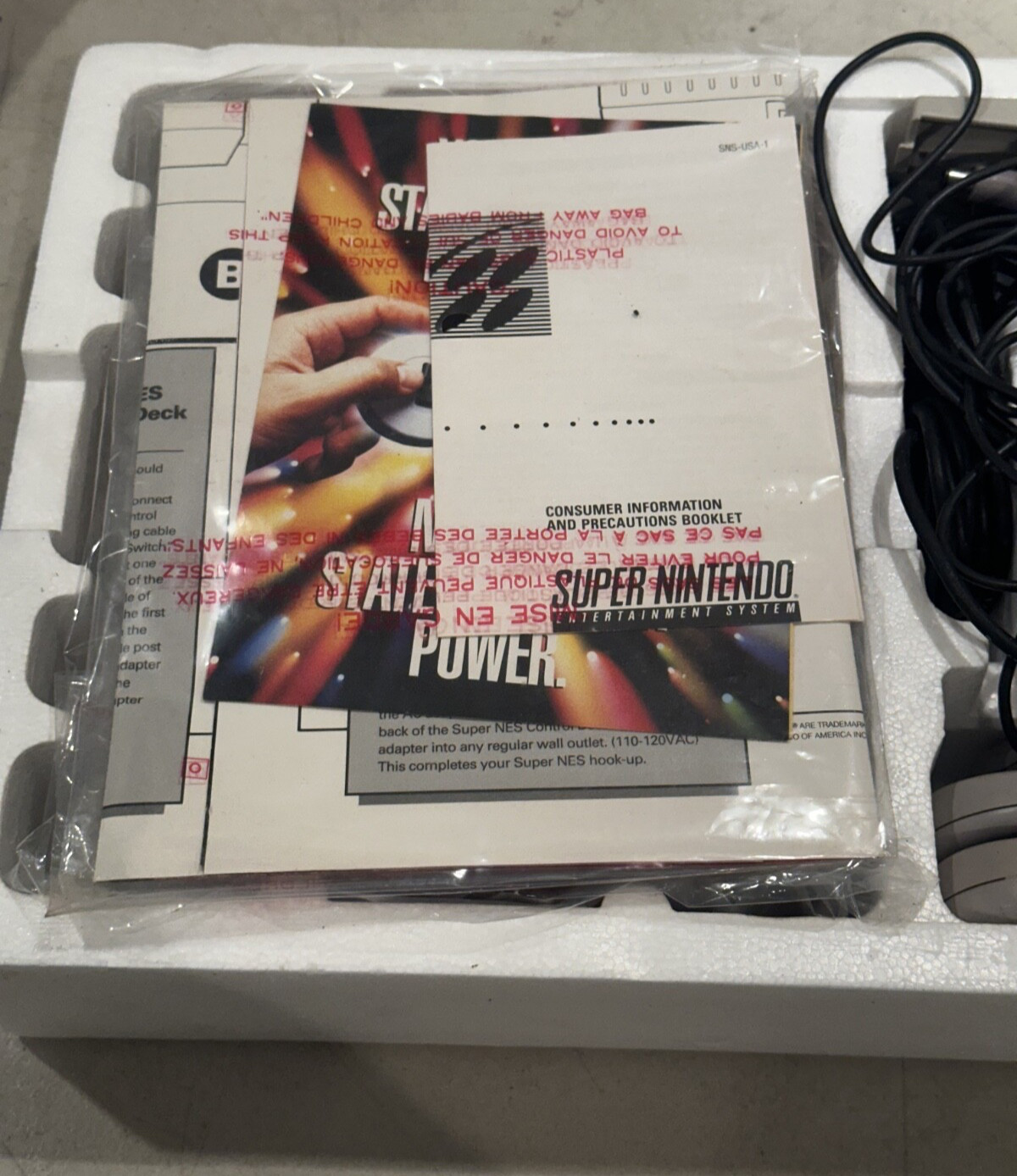 Super NES Nintendo Console Control Set COMPLETE IN BOX 2 Controllers
