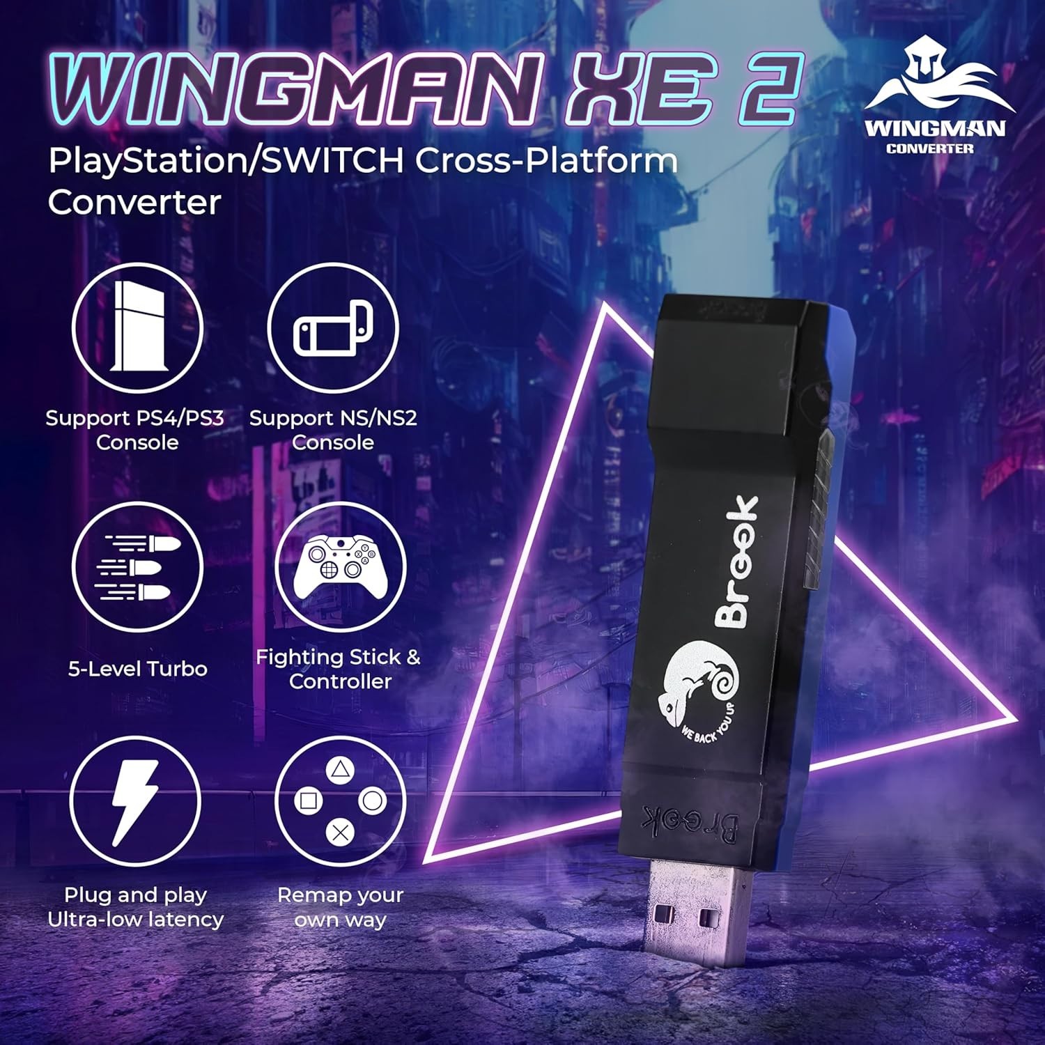 Brook Wingman XE2 Wireless Controller Adapter for XSX/Xbox One/Elite2/PS4 V2026