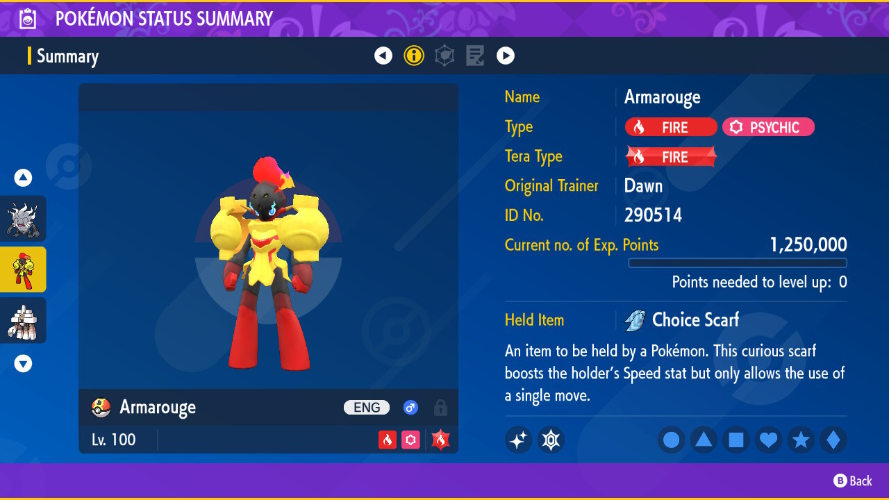 ARMAROUGE ⚡ POKEMON SCARLET VIOLET ⚡ SHINY/NORMAL ⚡ 6IV BATTLE READY VGC 23 ⚡