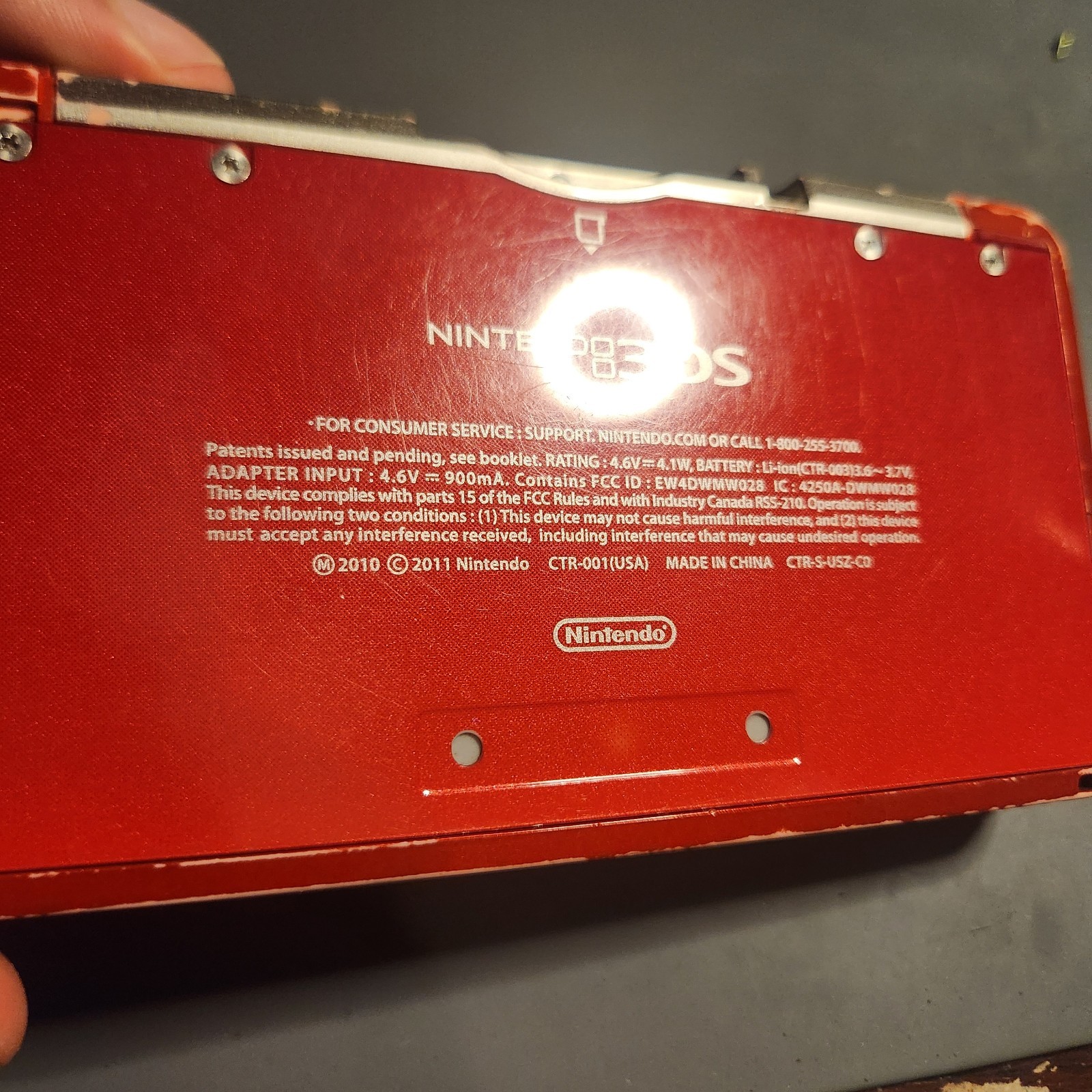 Nintendo 3DS Handheld Game Console Flame Red