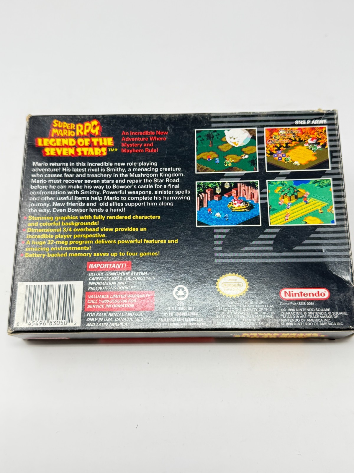 Super Mario RPG SNES CIB Very Good