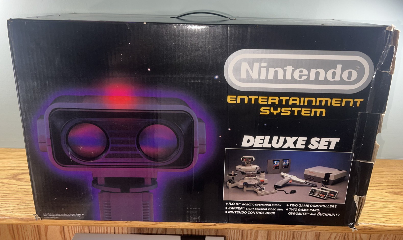 Nintendo NES 1986 DELUXE SET BOX Set ROB Robot CIB SERVICED + PLAY TESTED! NICE!