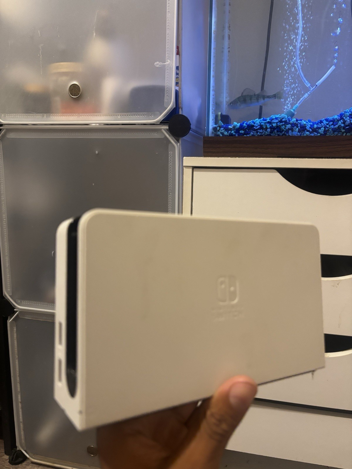 Nintendo Switch OLED Charging Dock Stand, Wired, White/Black Plastic