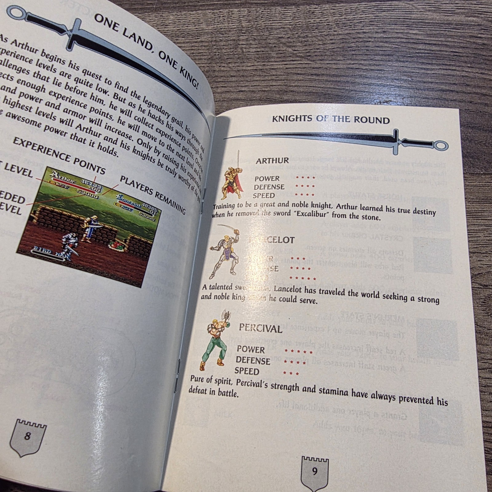 SNES Knights of the Round Manual (Super Nintendo Entertainment System, 1994)