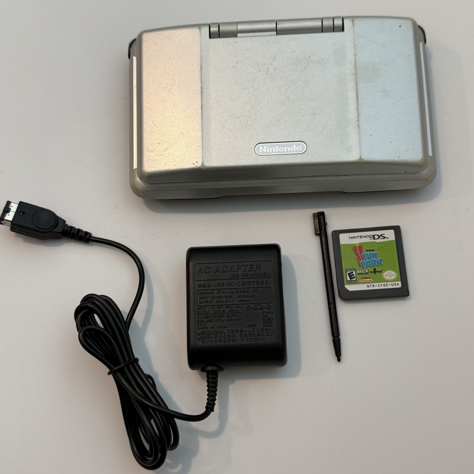 Ds – Nintendo DS Titanium Platinum Silver Game Console Tested Original #2961