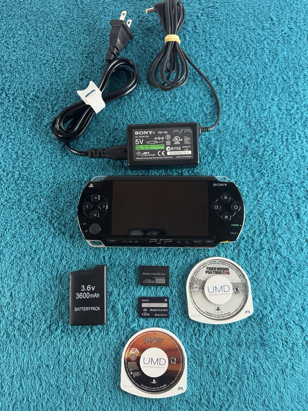Bundle Sony PlayStation Portable PSP-1001 System Console 128GB Stick & Battery