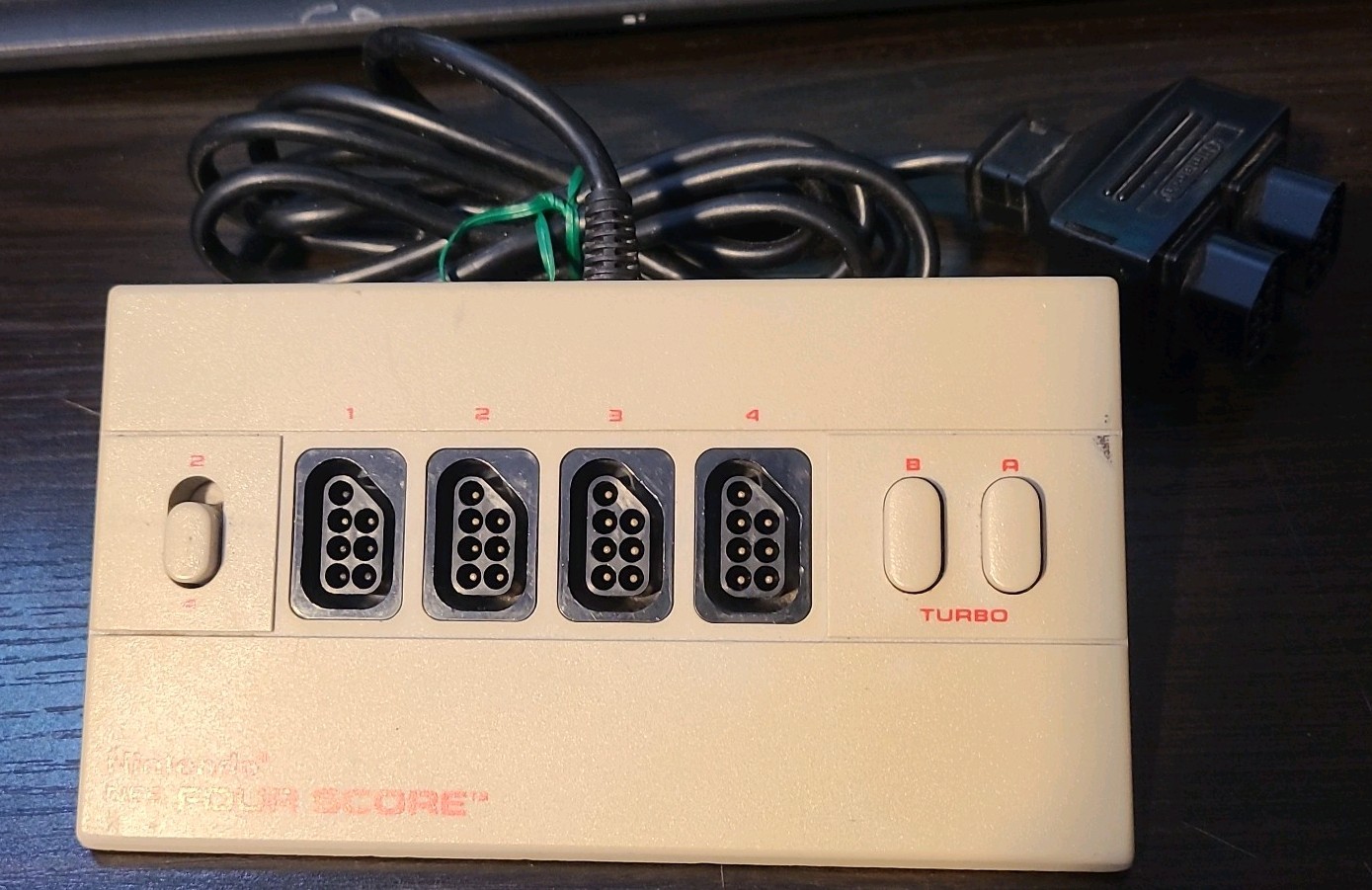 Nintendo NES Four Score Turbo 4 Player Wired Controller Adapter UNTESTED