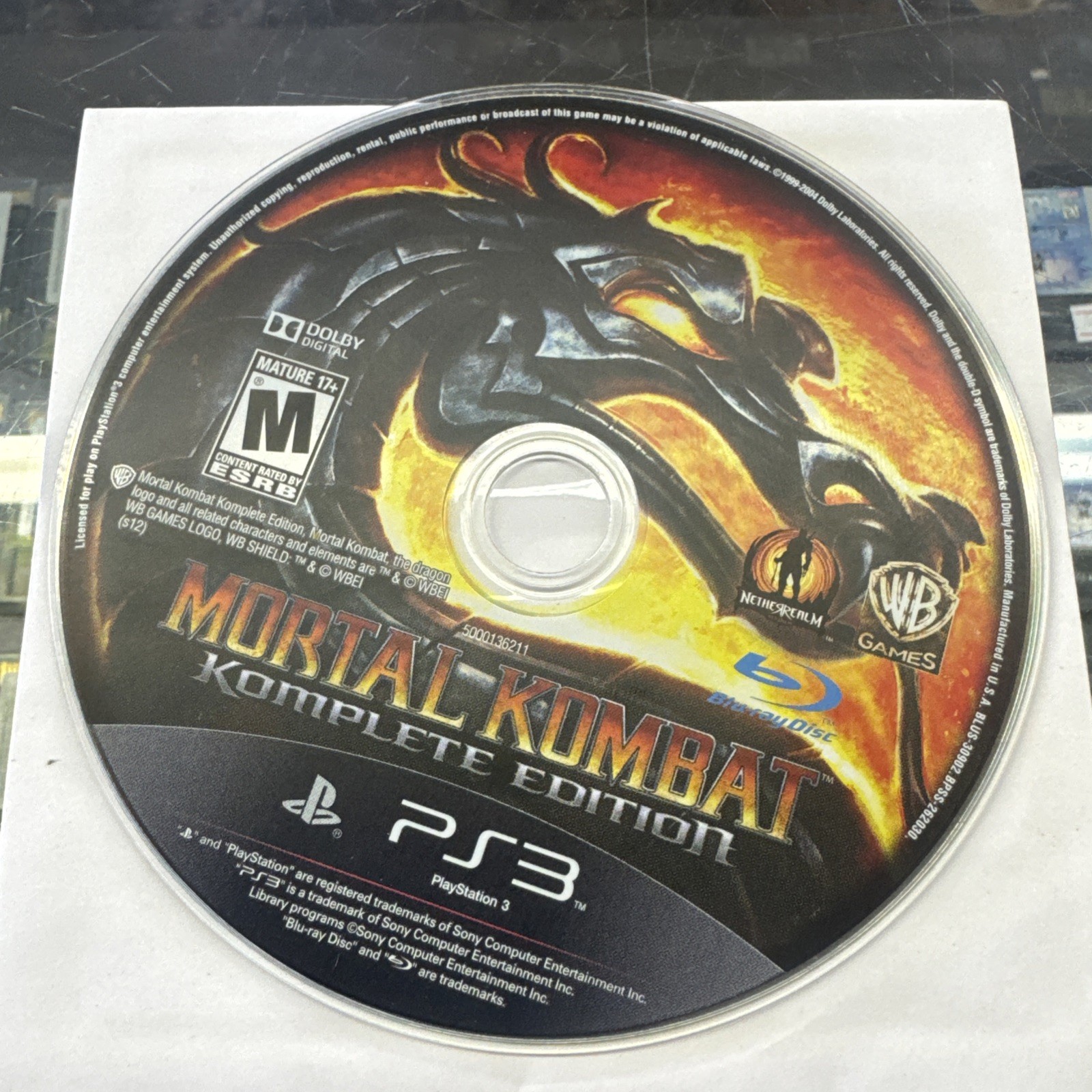 Mortal Kombat Komplete Ed. – Sony PlayStation 3 Disc Only Tested