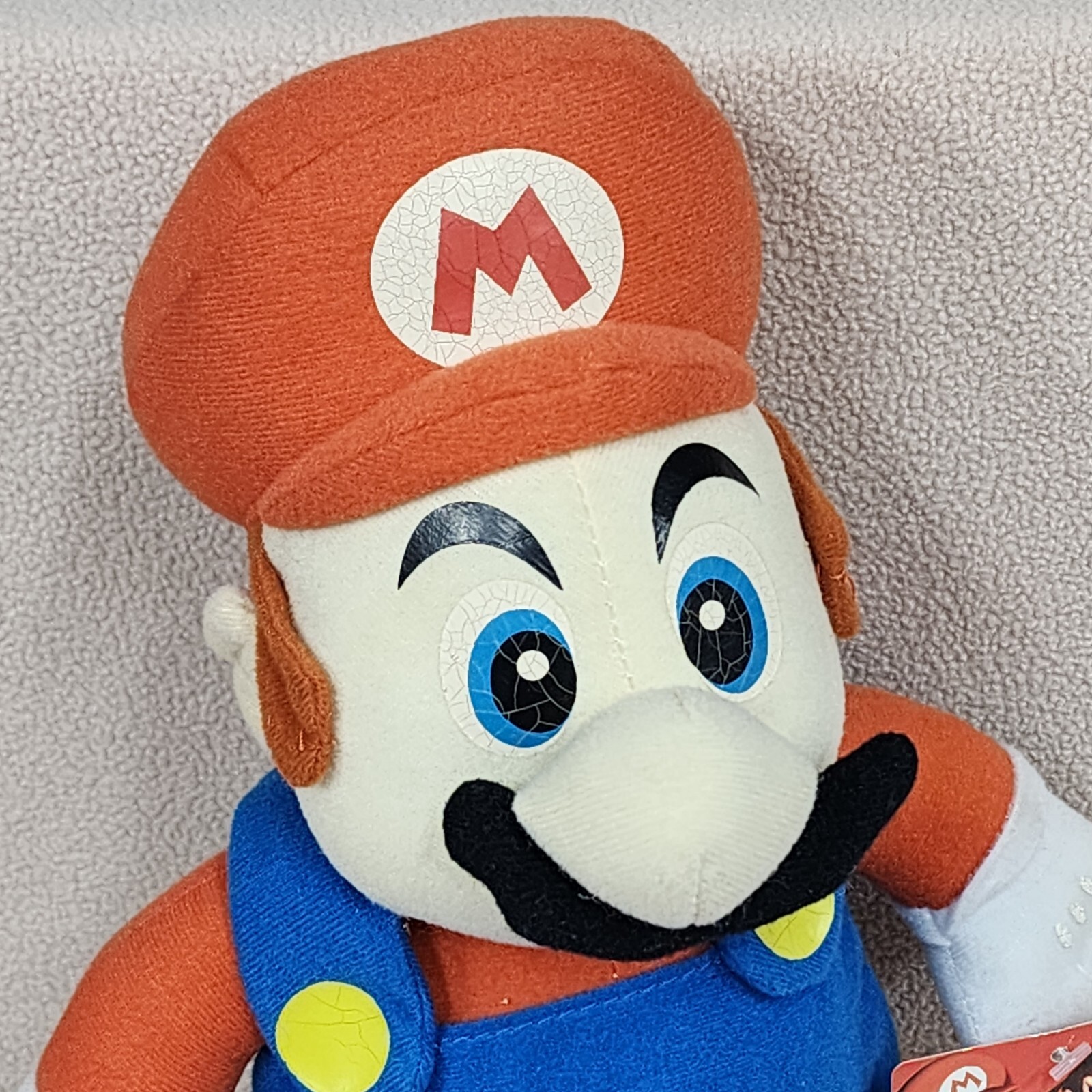 2004 Nintendo Super Mario Bros Mario Plush Kellytoy 12 Inch Blue Eyes Nice Cond