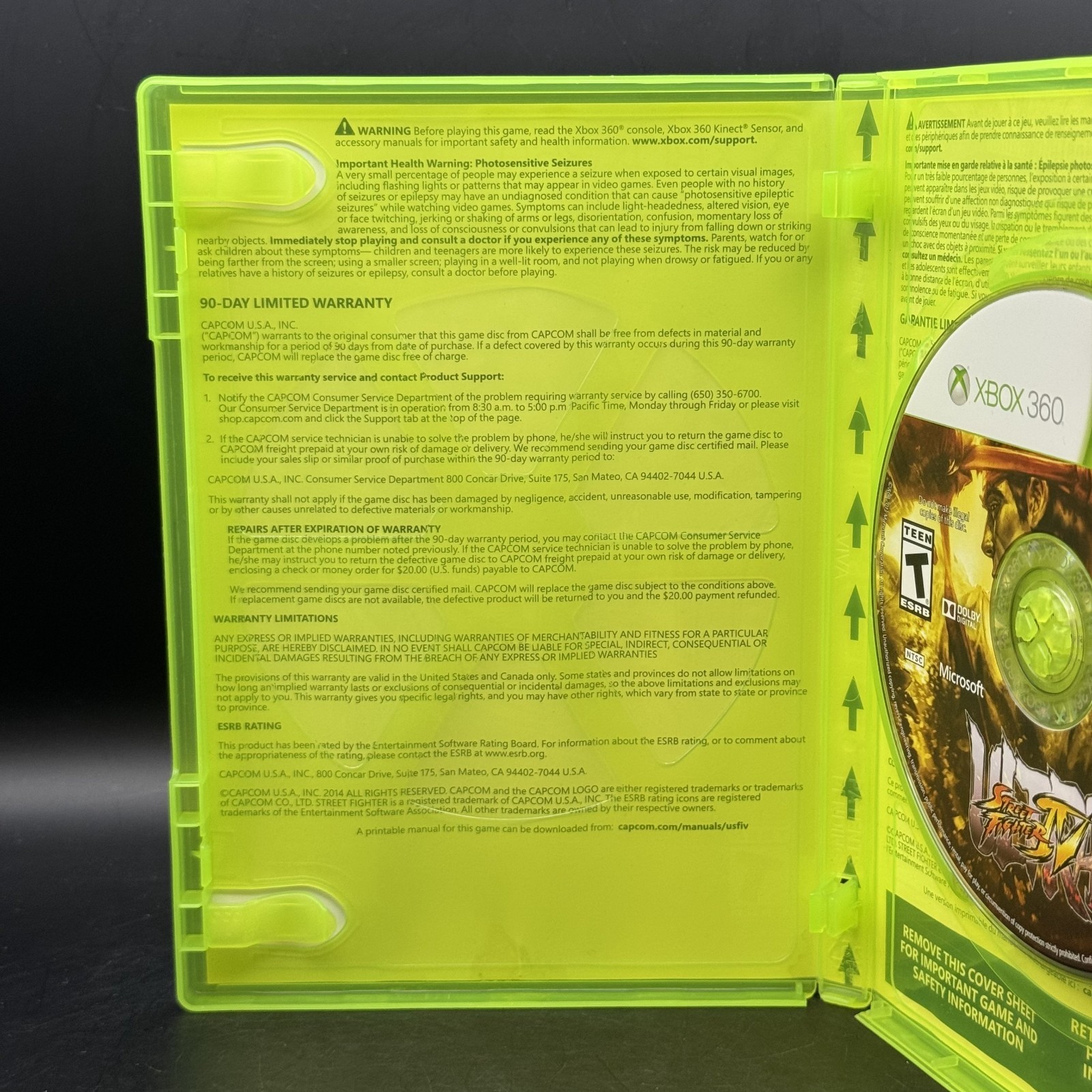 Ultra Street Fighter IV (Microsoft Xbox 360, 2014) COMPLETE IN BOX (CIB)
