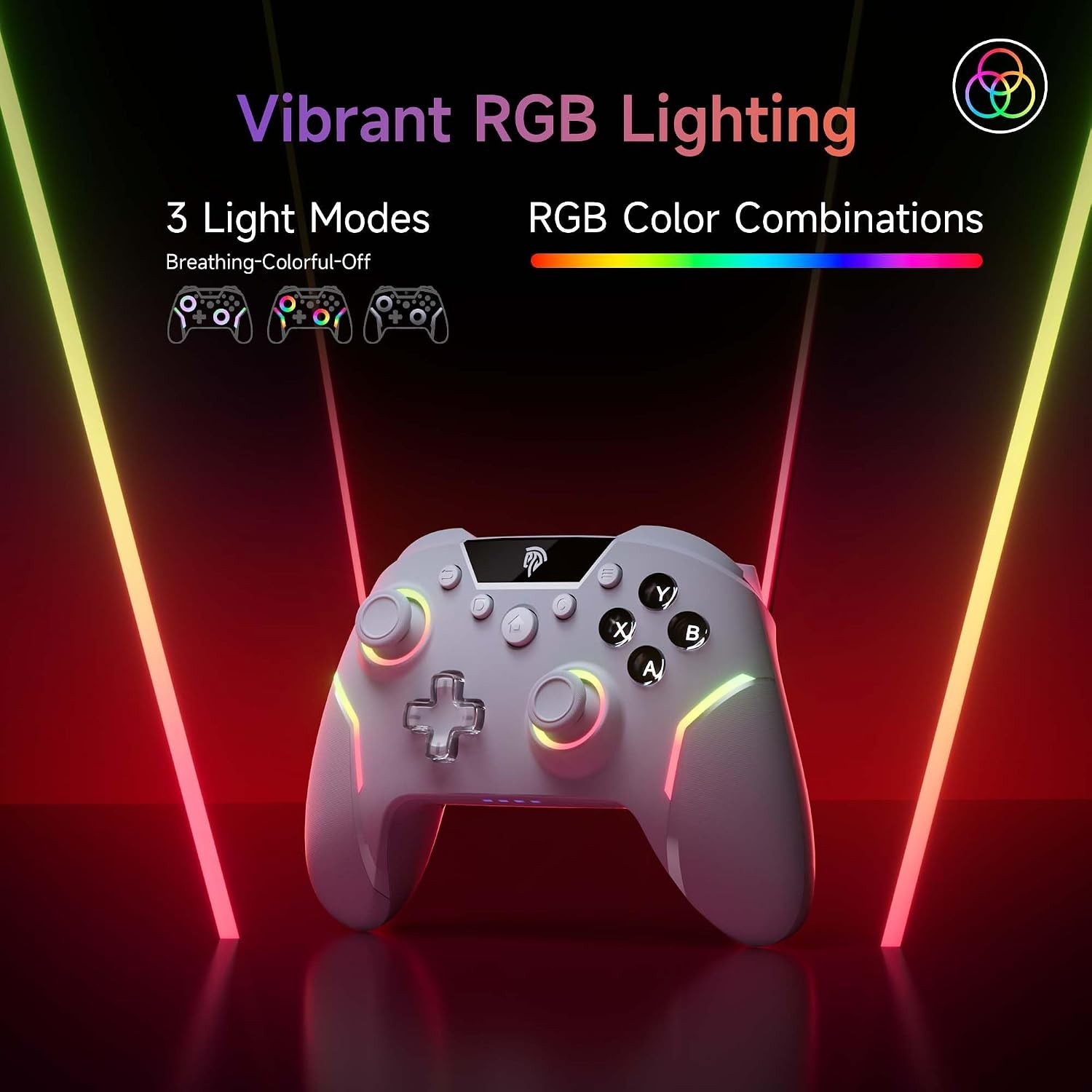 EasySMX X20 Wireless Controller RGB Hall Effect 1000Hz for PC Switch Android