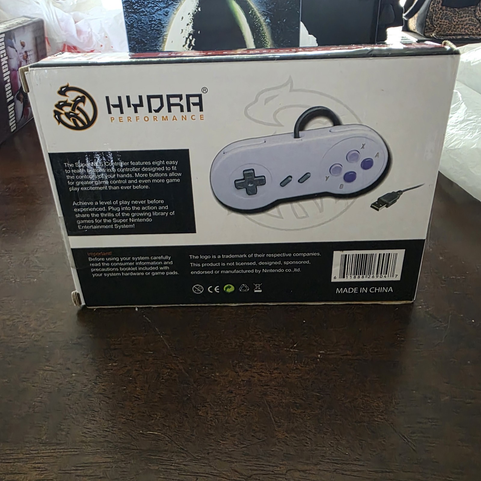 Hydra Performance / USB SNES Controller / Working with Box