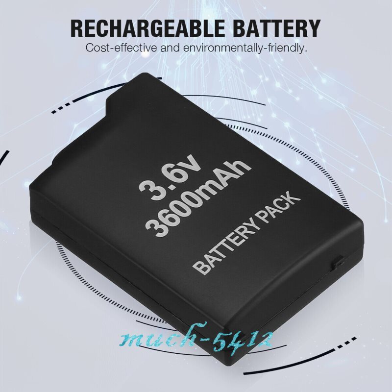New 3600mAh Battery For PSP Slim 2000 2001 3000 Rechargeable with Wall Charger
