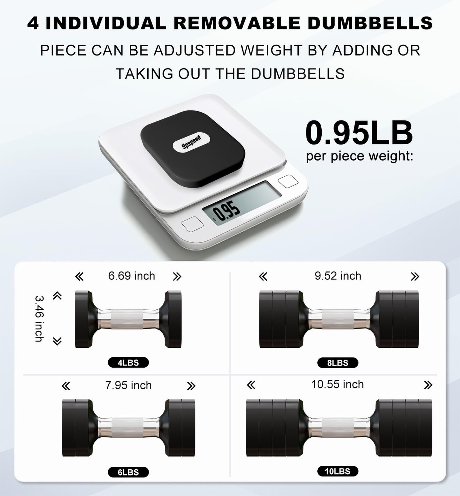 15LB 20LB 40LB 50LB Adjustable Dumbbell Set Free Weights Dumbbells … Fast Ship