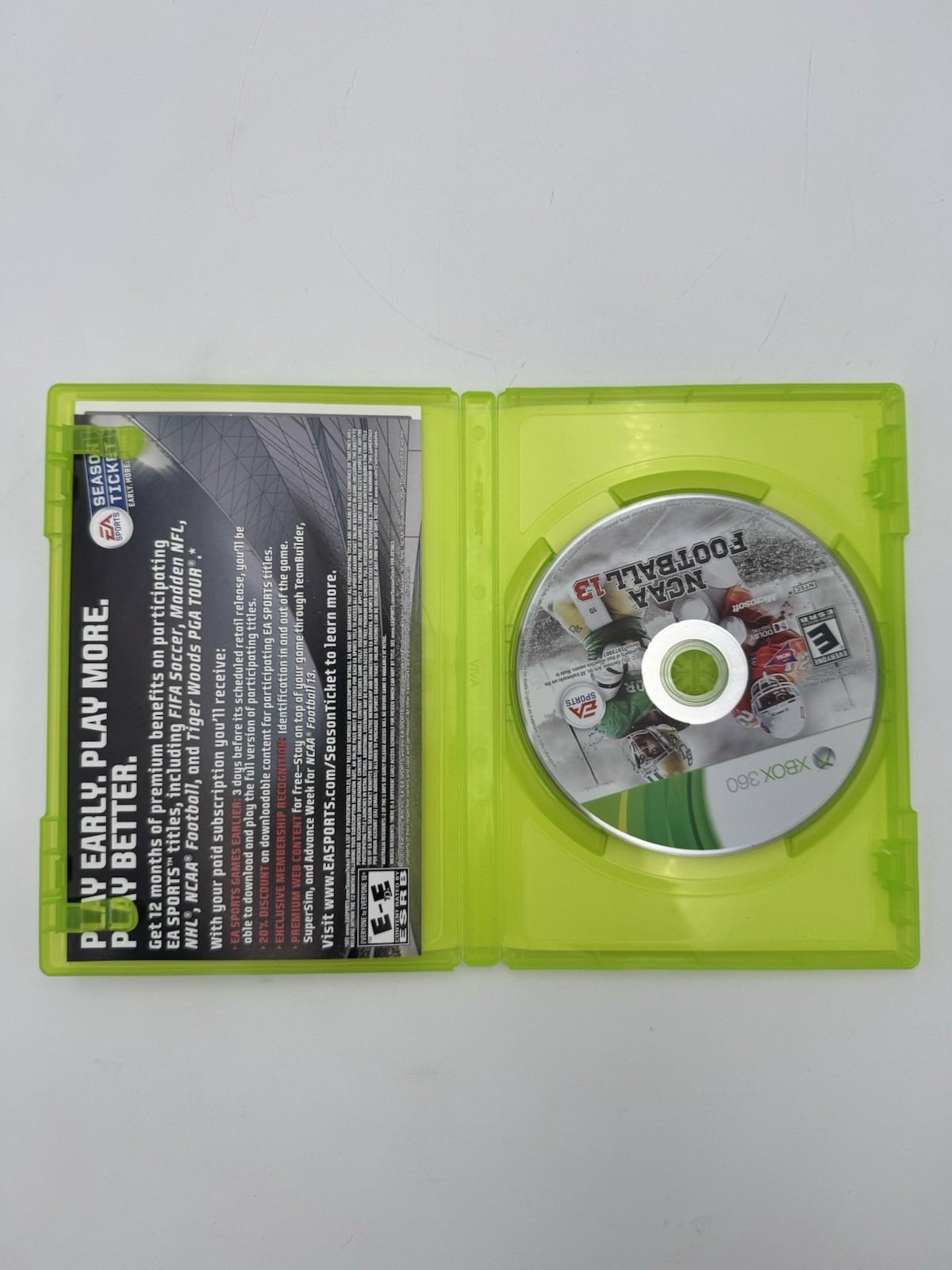 NCAA Football 13 (Microsoft Xbox 360, 2012) Authentic Tested CIB VGC Fast Ship