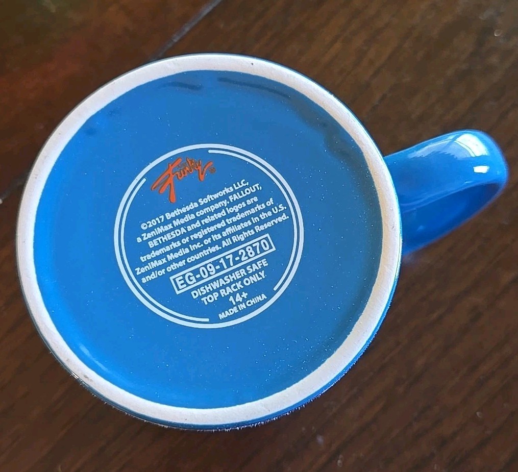 Fallout Vault Girl Coffee Mug 2017 Funko Bethesda Welcome Home Blueprint