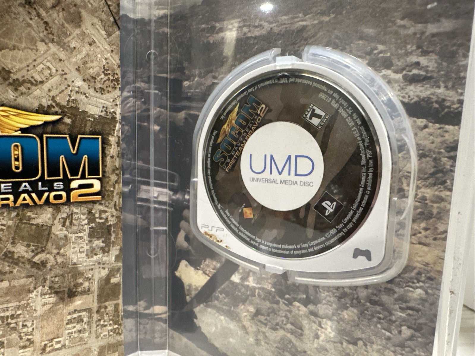 PlayStation PSP SOCOM U.S. Navy Seals Fireteam Bravo 2 Black Label Complete Box