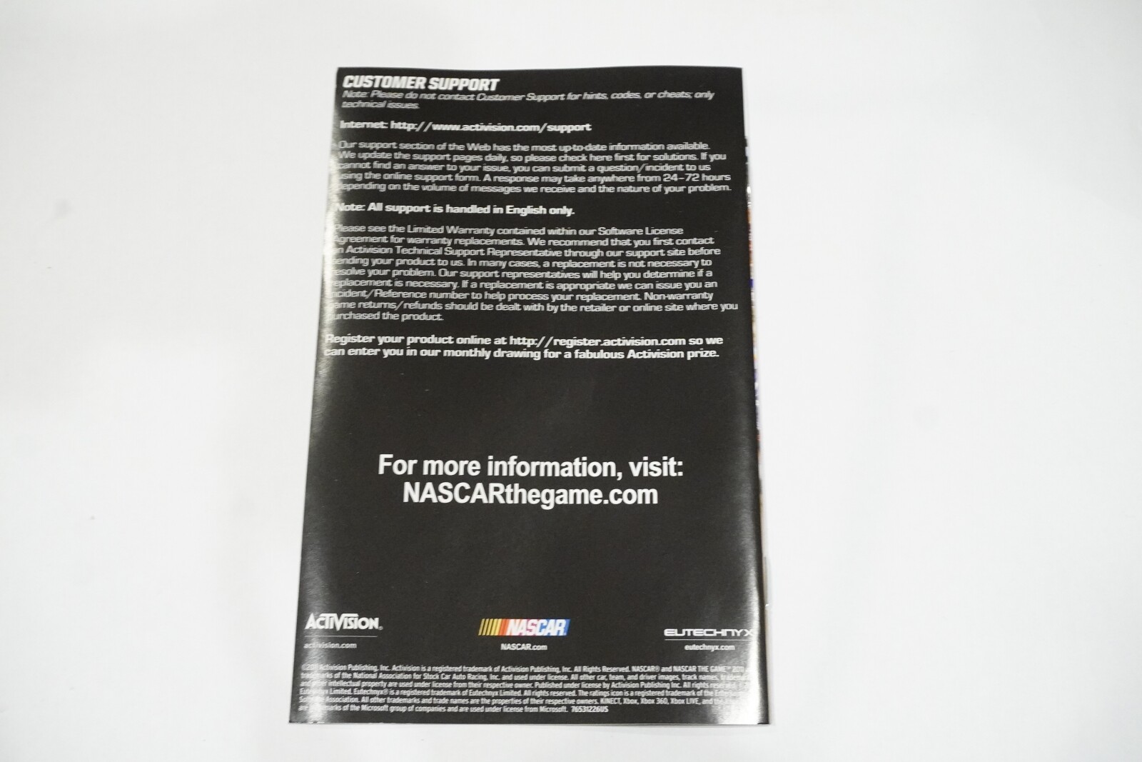 NASCAR The Game 2011 (Microsoft Xbox 360, 2011) Complete Tested WORKS GREAT!