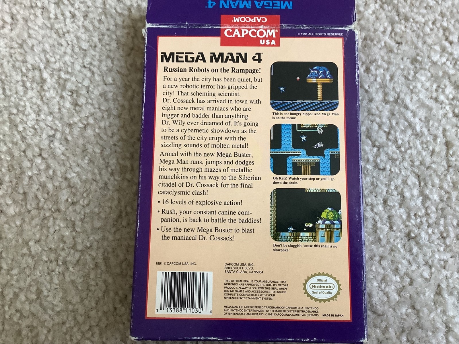 Mega Man 4 (NES Capcom 1991) CIB Very Good Working Condition