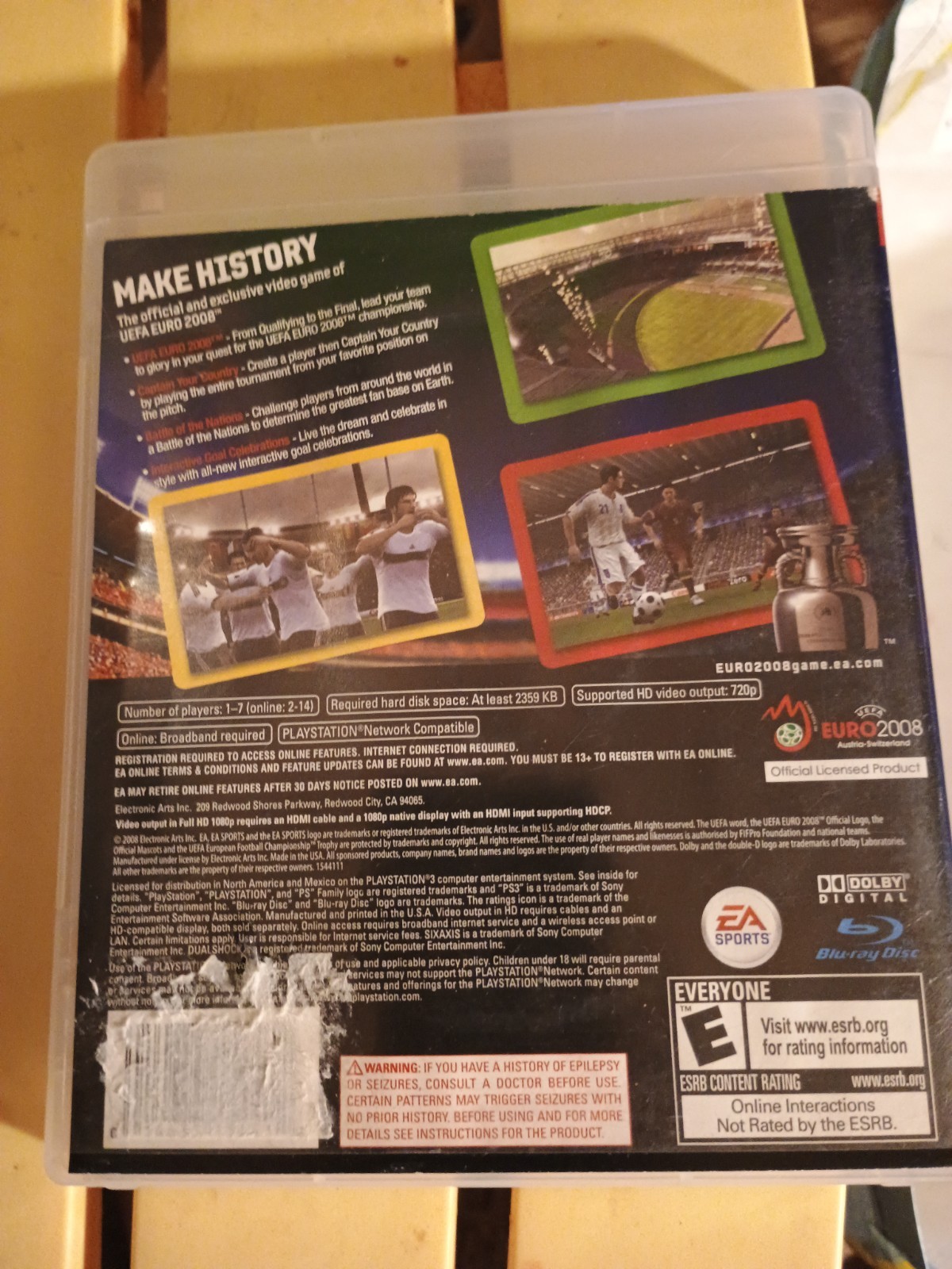 EA SPORTS UEFA EURO 2008 Austria-Switzerland PS3 2008 Soccer E Online Play