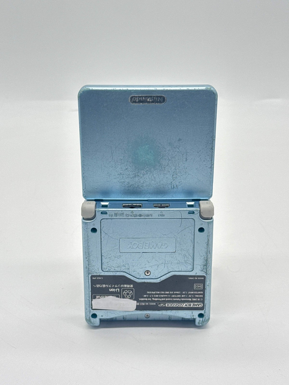 Nintendo Game Boy Advance SP AGS-001 Blue Console #649 w/ Charger
