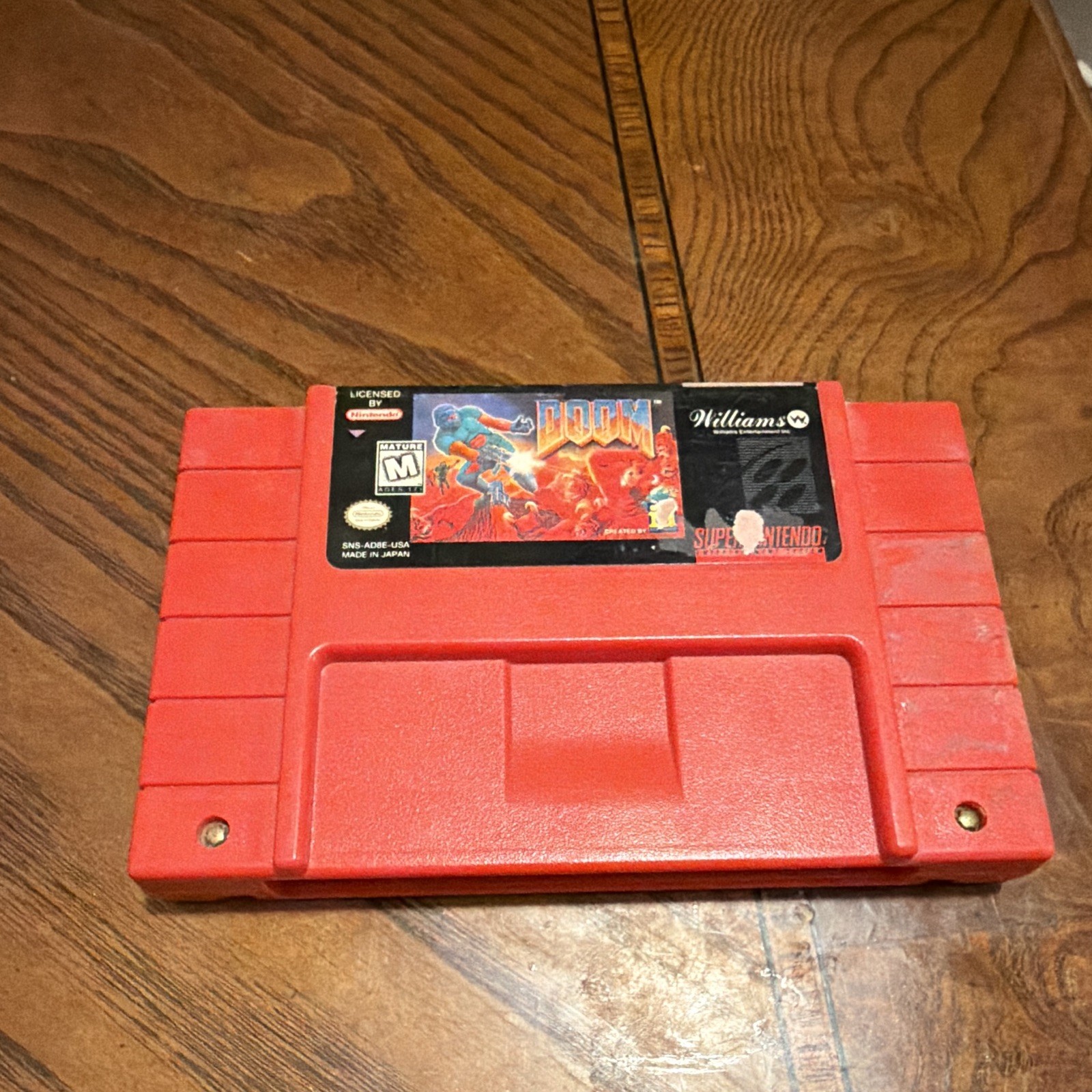 Williams Doom for Super Nintendo SNES Game Cartridge M-Mature Rated