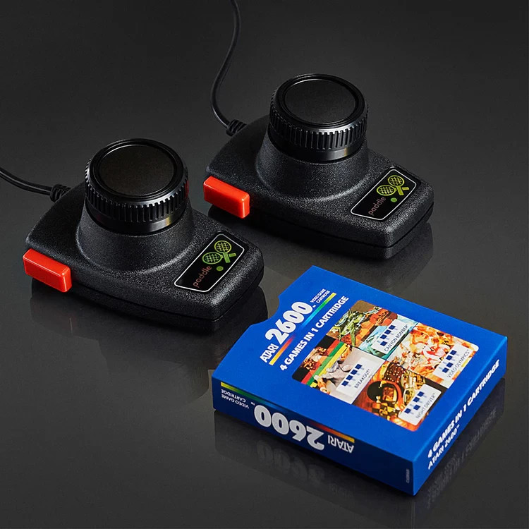 Atari 2600+ Plus 4 Games In 1 Cartridge – 2 Paddle Controllers – Special Bundle