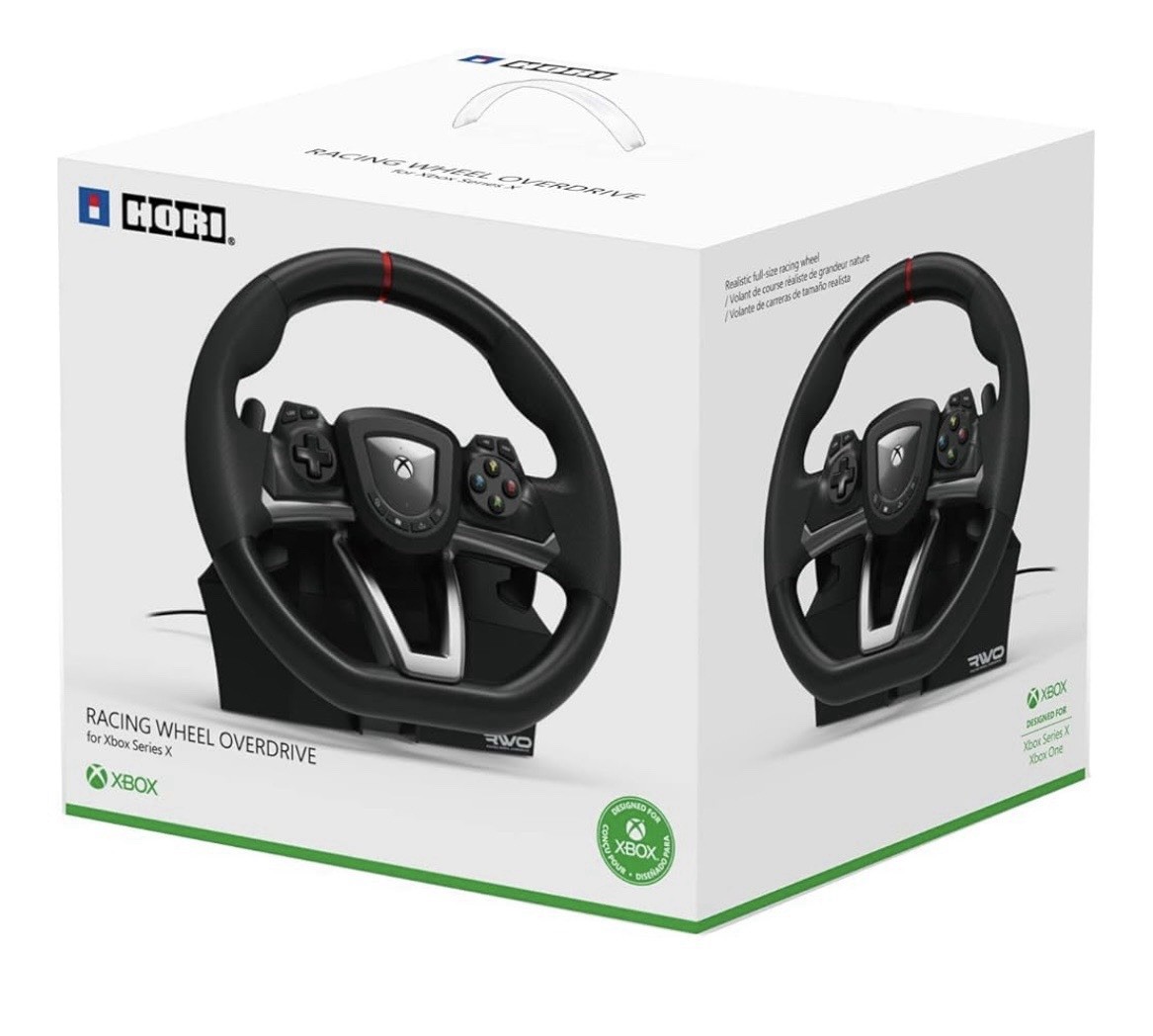 HORI Racing Wheel Overdrive w/ Pedals, Wired Paddle Shifters Xbox Series X|S