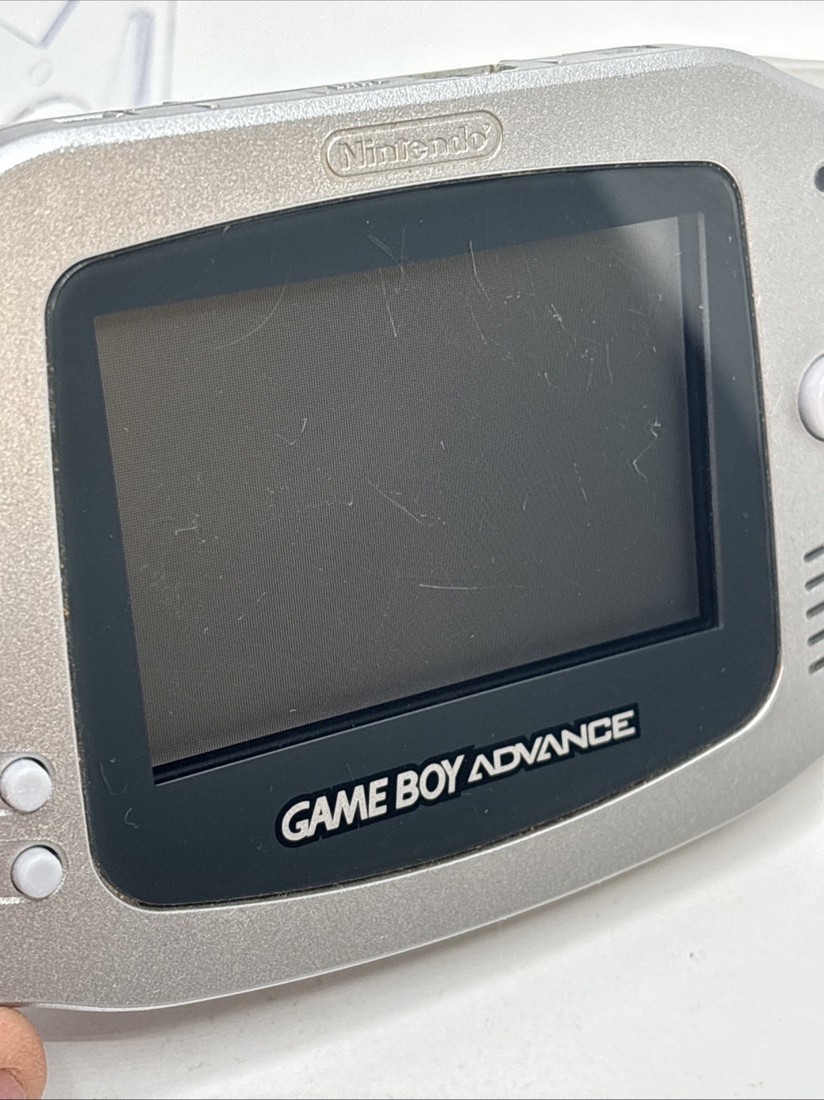 Nintendo Gameboy Advance Platinum Silver Console With Box + Manual GBA CIB