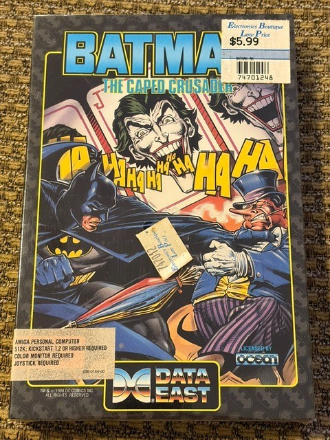 BATMAN CAPED CRUSADER NEW SEALED AMIGA GAME CLASSIC COMPUTER SEE PICS